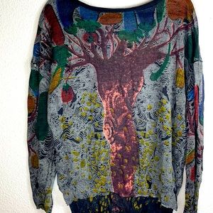 Vintage hand painted gorgeous holiday sweater size medium
